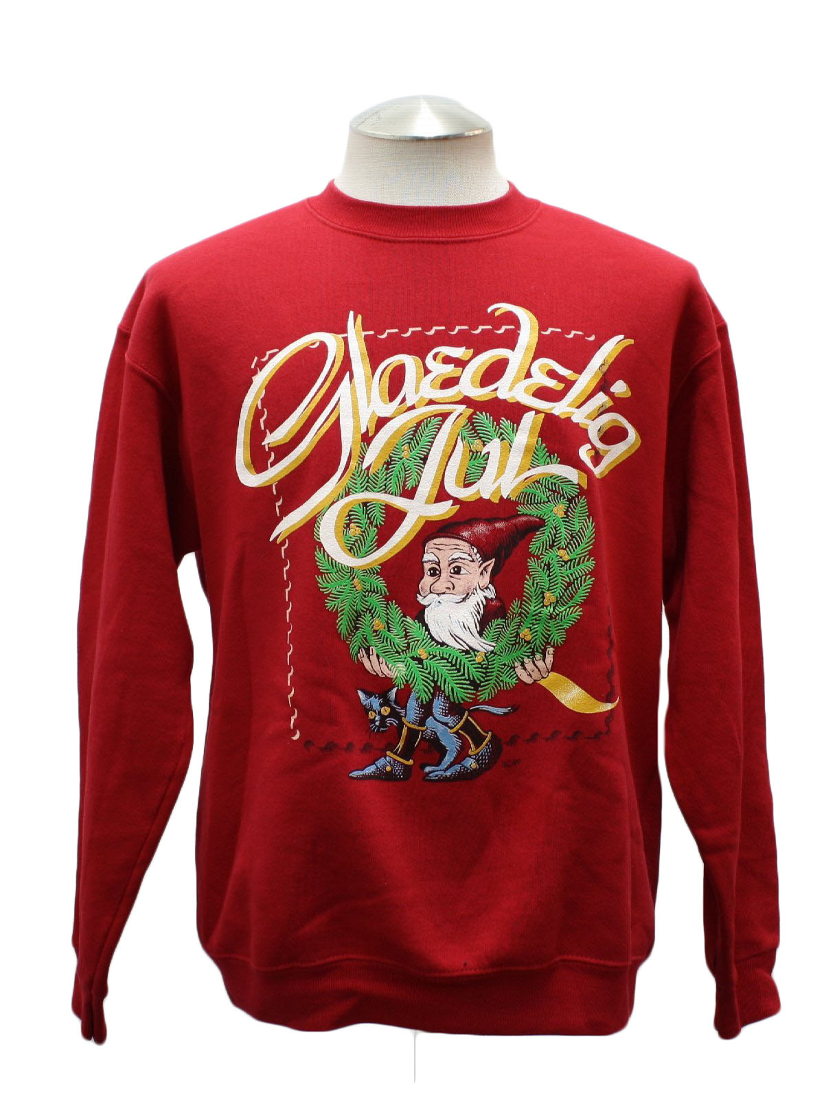 Ugly Christmas Sweatshirt: -Lee- Unisex Red background cotton polyester ...