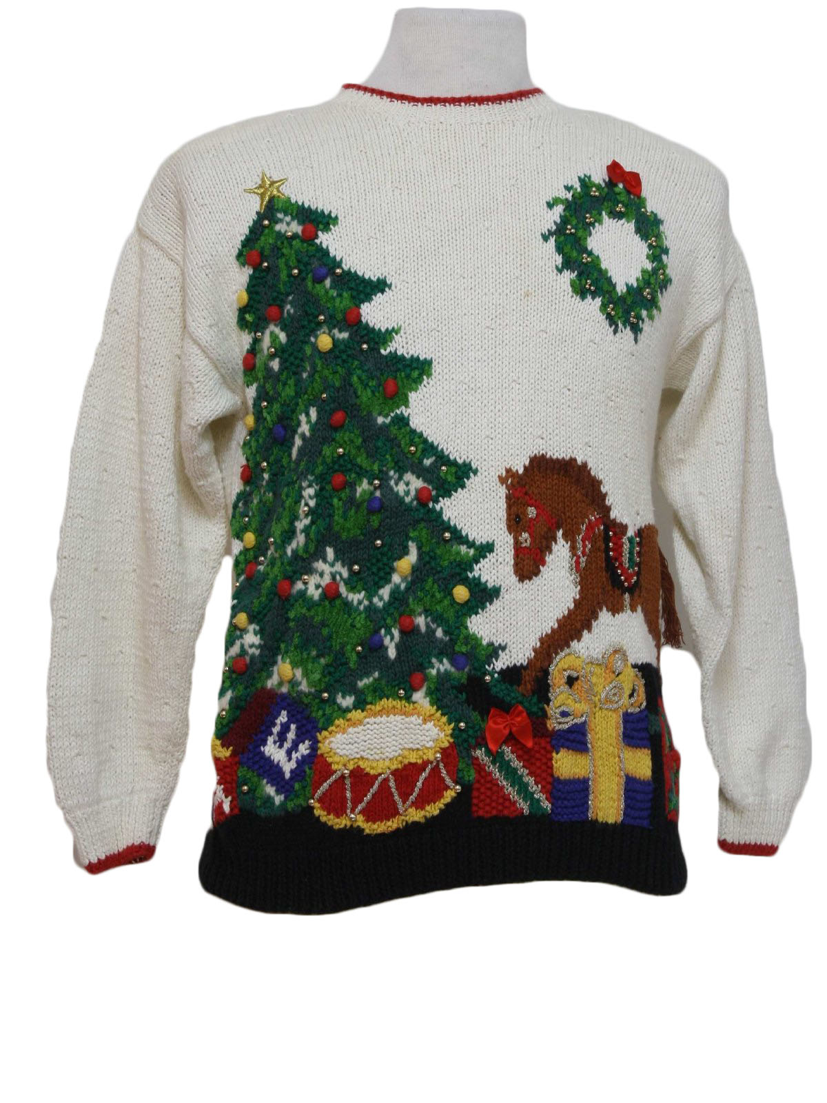 Ugly Christmas Sweater: -Marisa Christina- Unisex white background ...