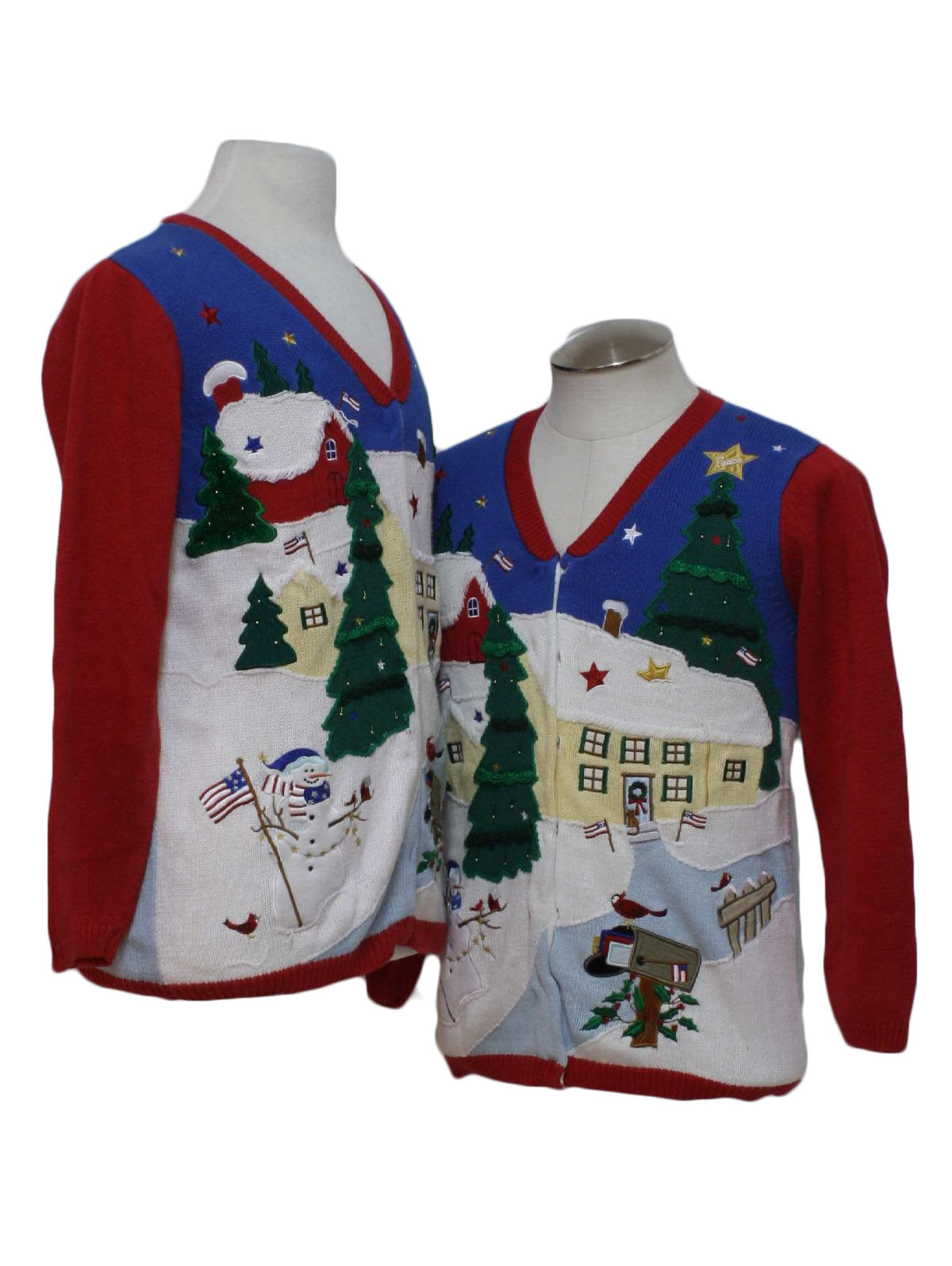 Pair of Matching Ugly Christmas Sweaters: -Quacker Factory- Unisex and ...