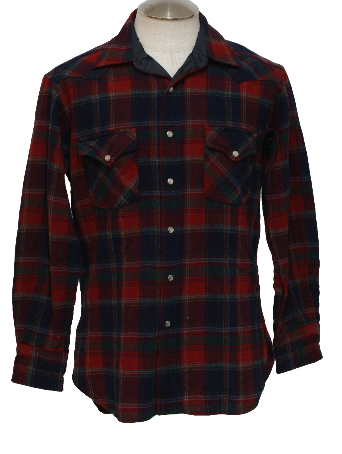 Seventies Pendleton Western Shirt: Late 70s -Pendleton- Mens red, green ...