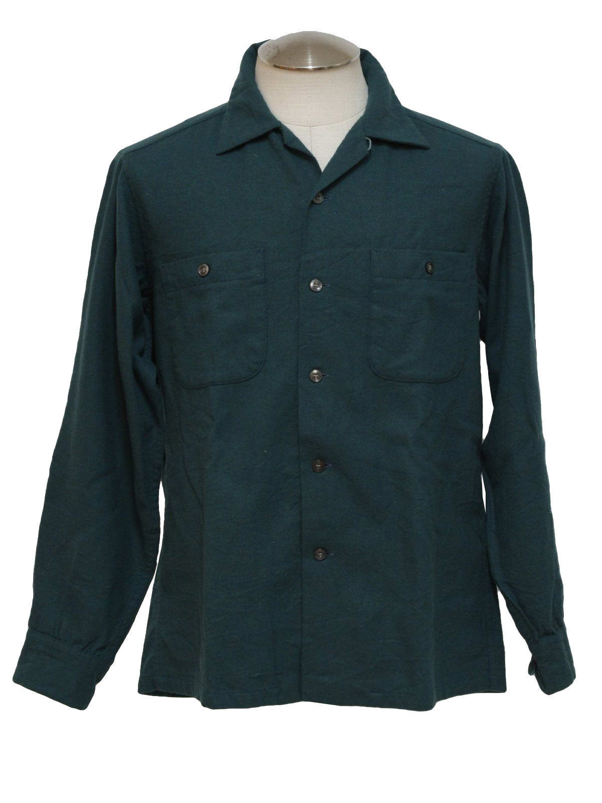 1950s Vintage Wool Shirt: Early 60s -Pendleton- Mens marble blue/green ...