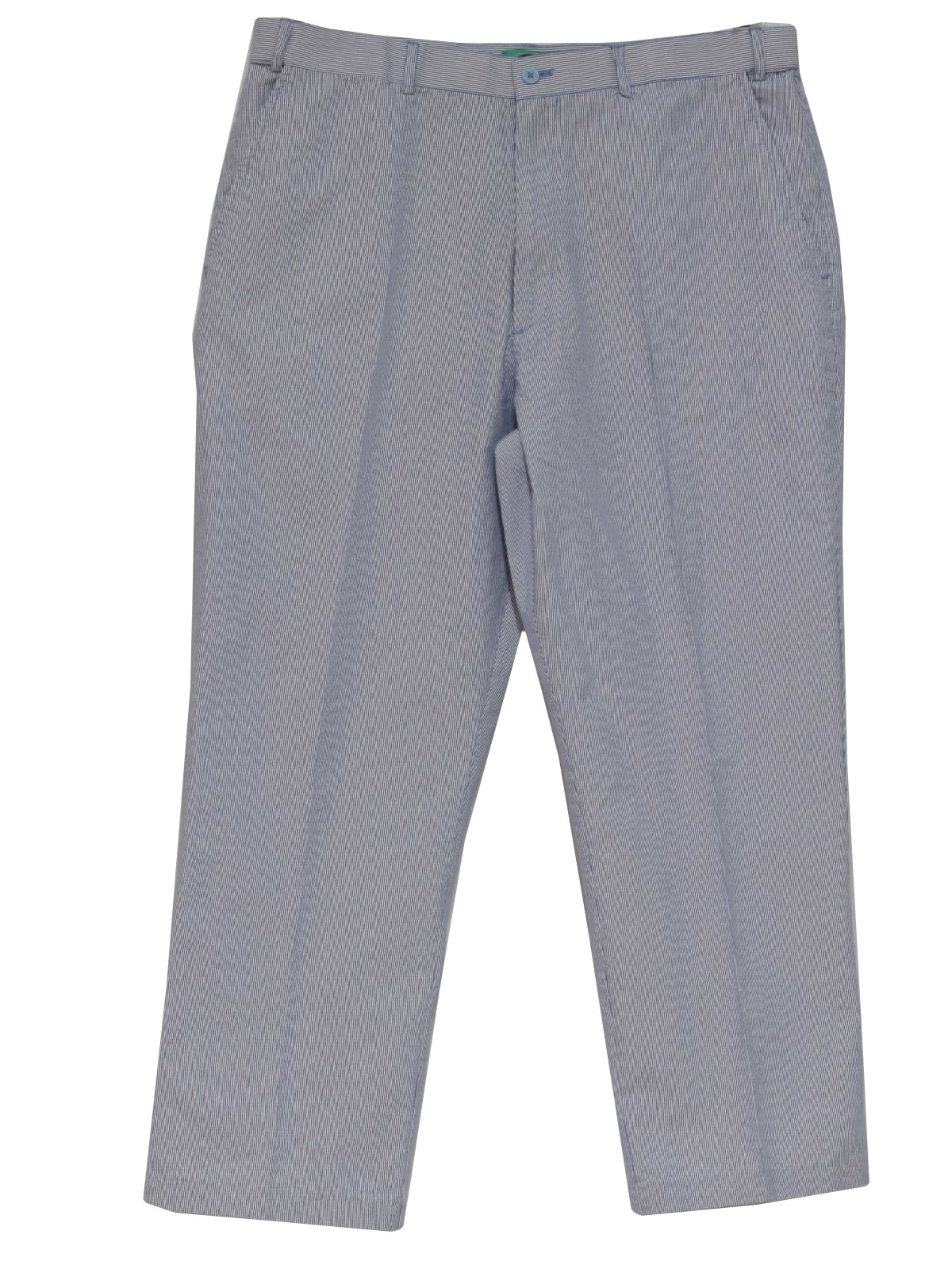 1970's Pants (Haband): Late 70s -Haband- Mens blue and white pinstripe ...