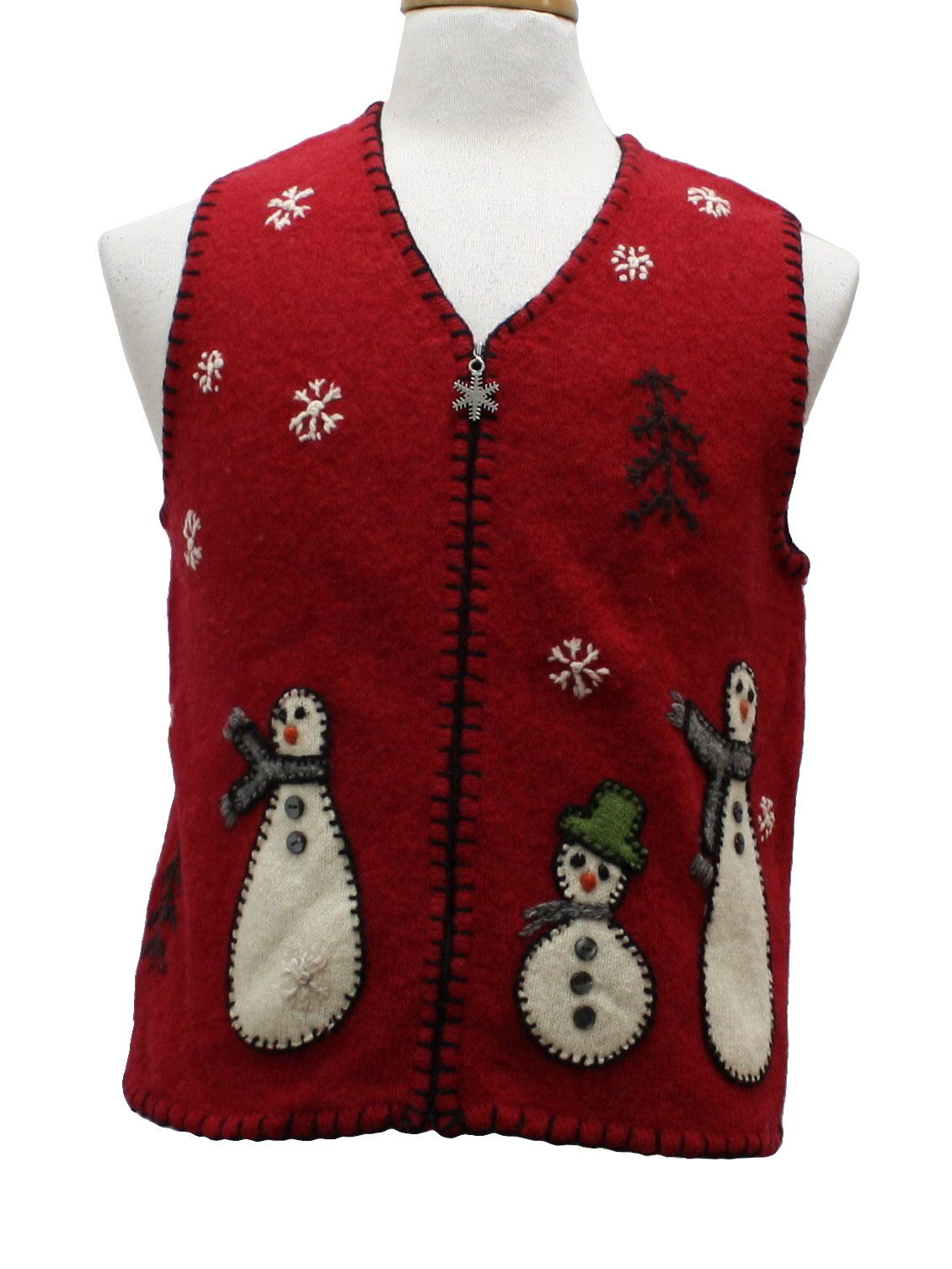 Womens Ugly Christmas Sweater Vest: -Coldwater Creek- Womens red ...