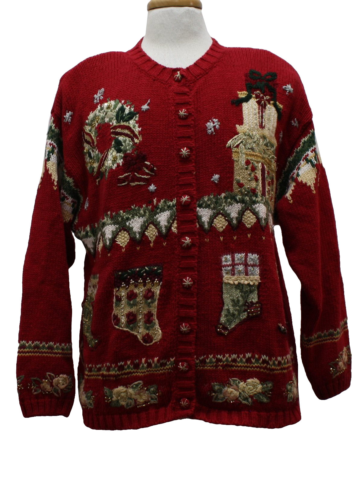 Womens Ugly Christmas Sweater : -Heirloom Collectibles- Womens red ...