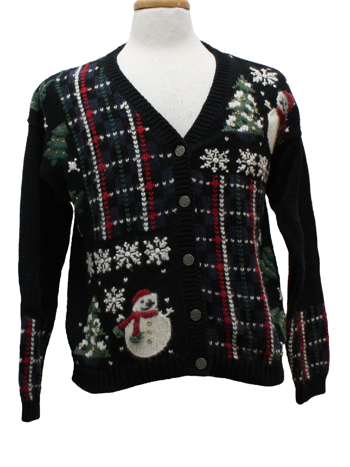 Ugly Christmas Cardigan Sweater: -Nut Cracker- Unisex black background ...