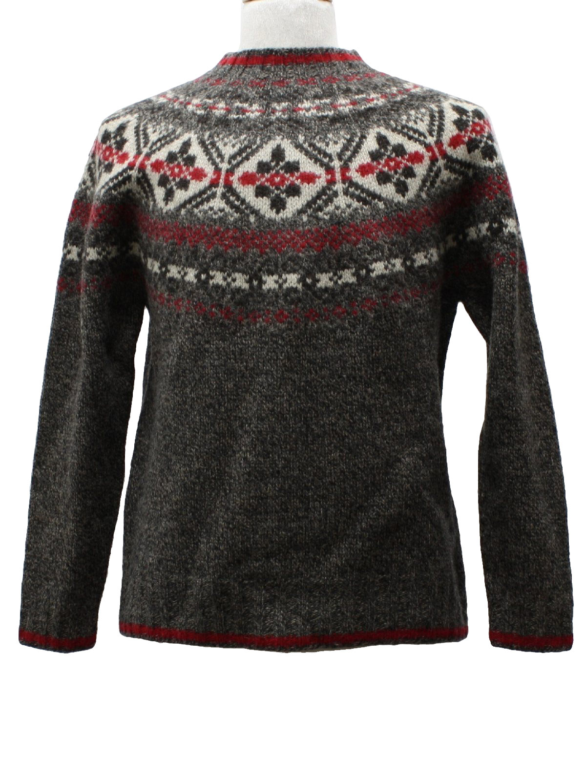 Christmas Ski Sweater: -Eddie Bauer Legend- Unisex shades of brown and ...