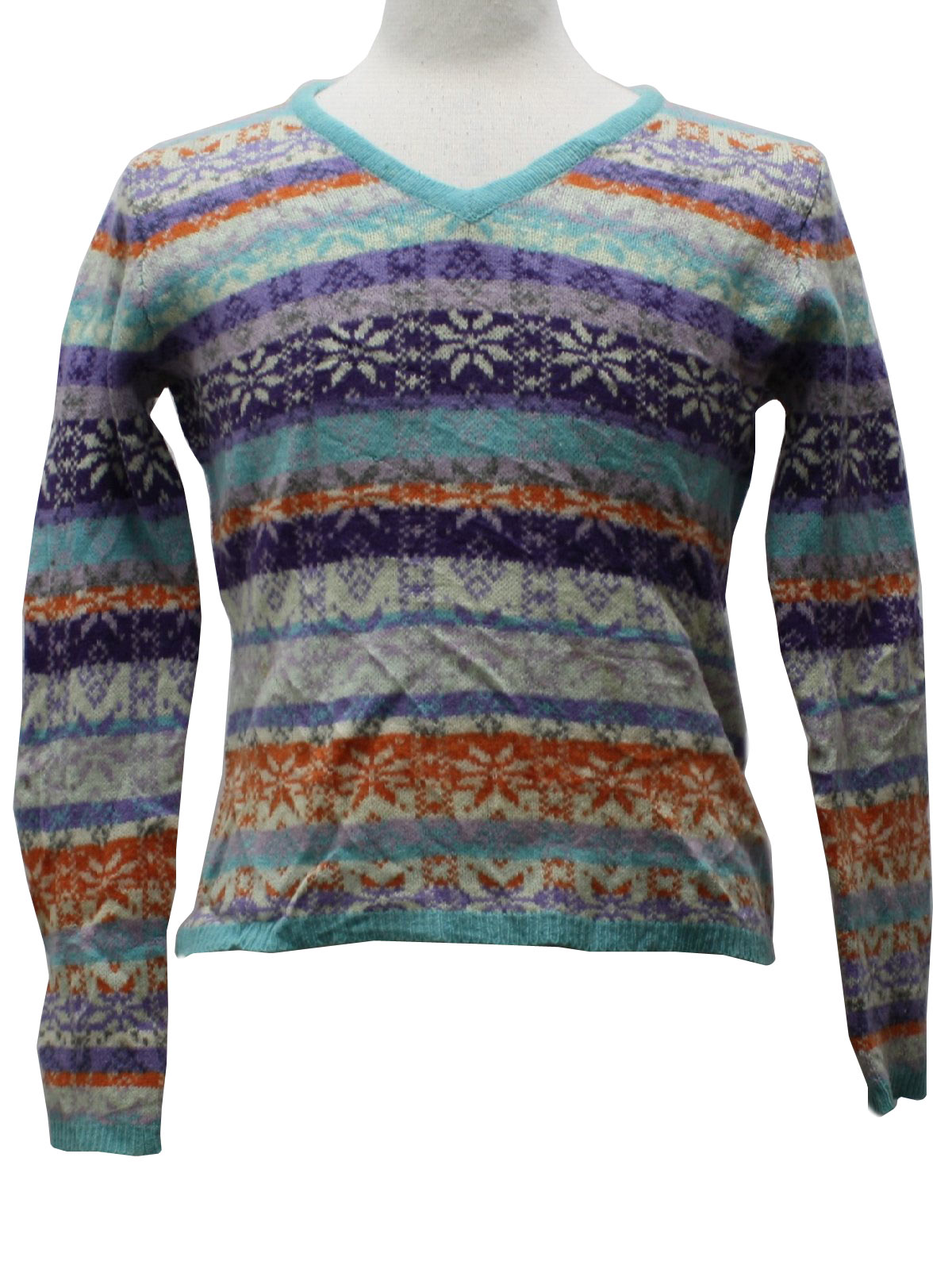 Womens Christmas Ski Sweater : -Gap- Womens purples, blues, orange and ...