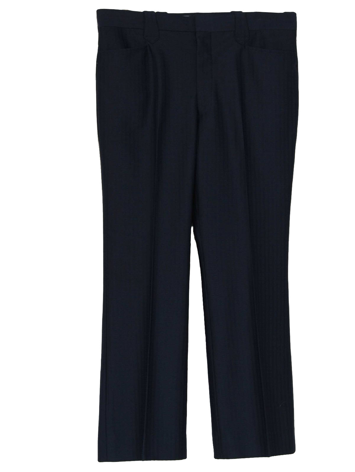 Retro Sixties Pants: 60s -H bar C- Mens navy blue solid colored ...