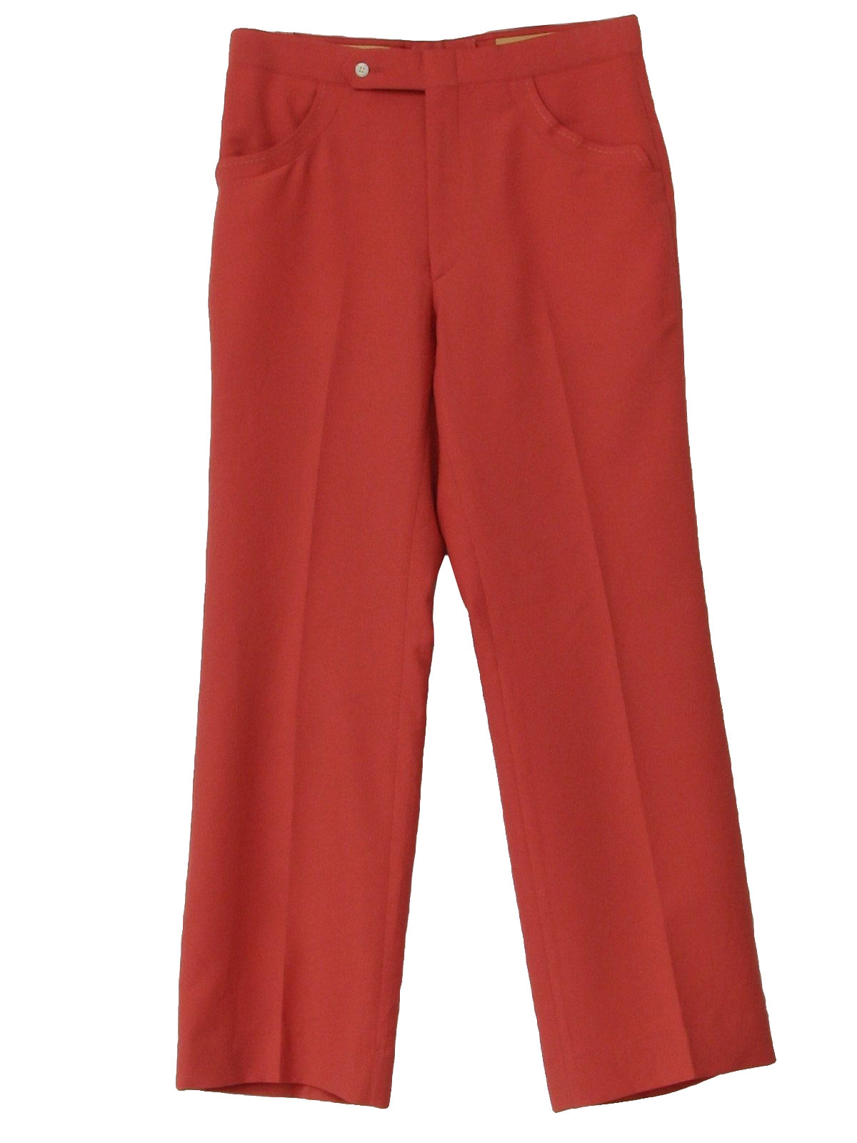 1970's Vintage Sansabelt Pants: 70s -Sansabelt- Mens salmon pink solid ...