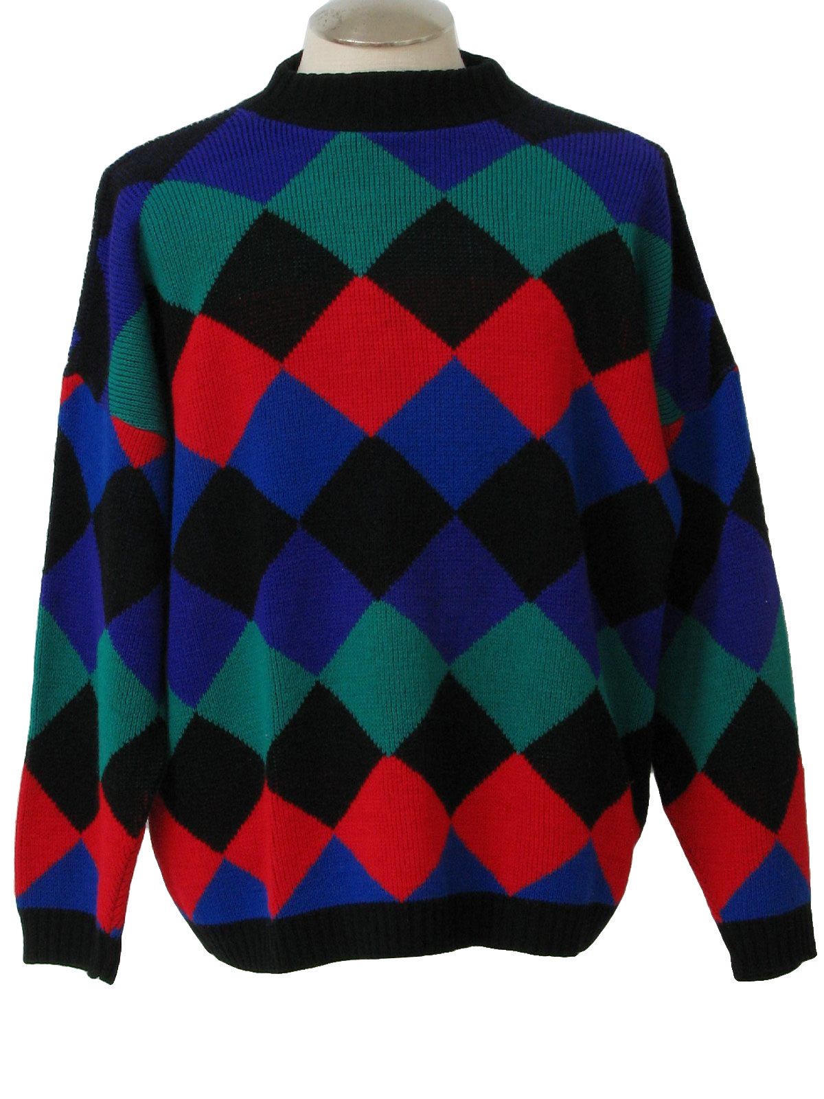 Vintage Adele Knitwear 1980s Sweater: 80s -Adele Knitwear- Unisex black ...