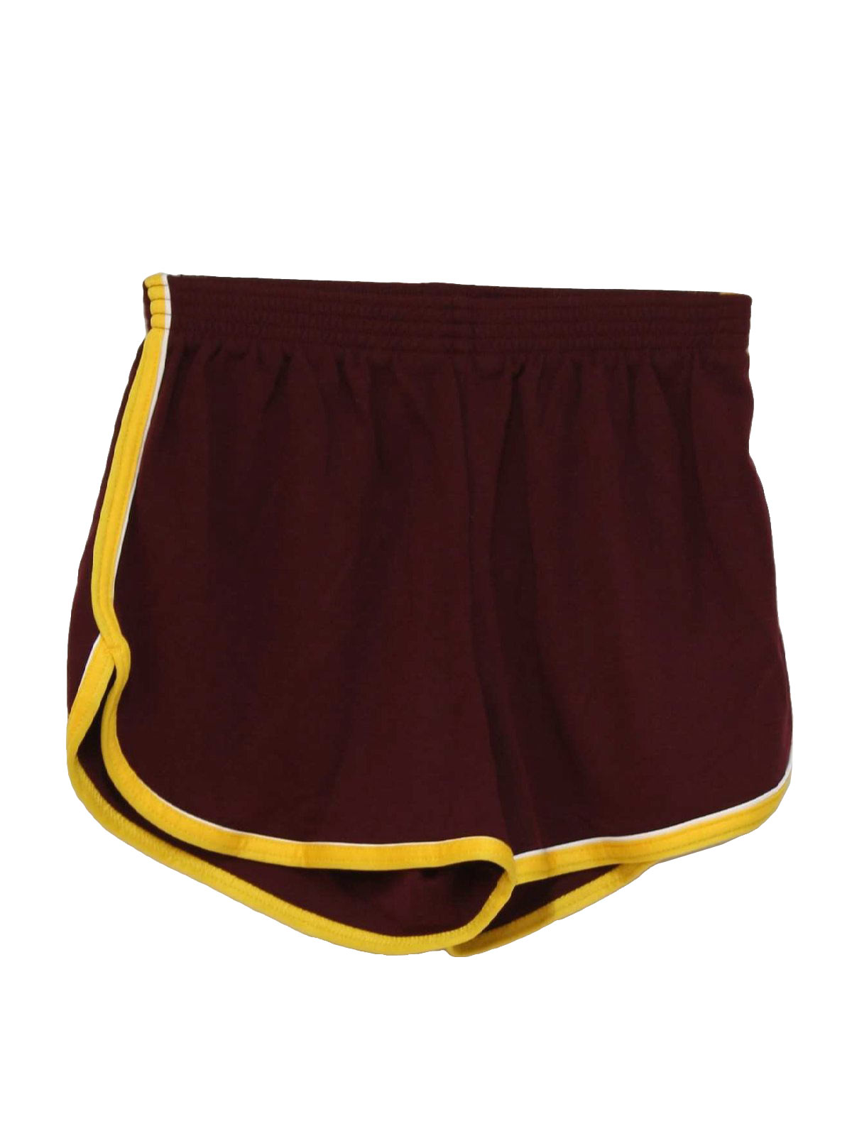 Vintage CalSport 80's Shorts 80s CalSport Mens wine, yellow and