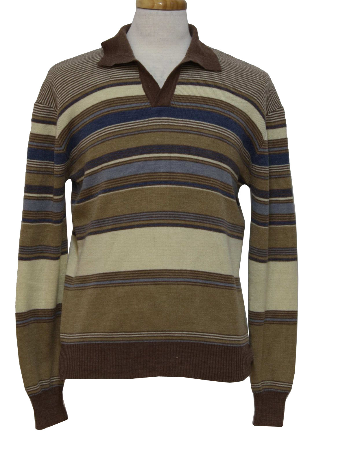 70's Vintage Knit Shirt: Late 70s or early 80s -166 Collection- Mens ...