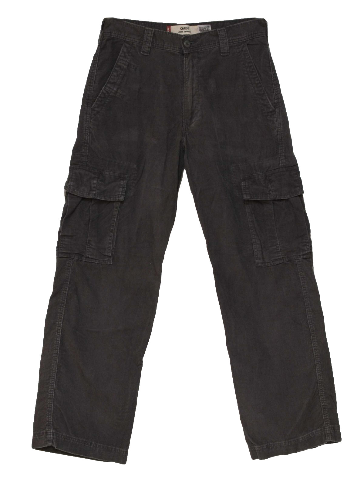 Levis 90's Vintage Pants: 90s -Levis- Mens grey cotton corduroy wide ...