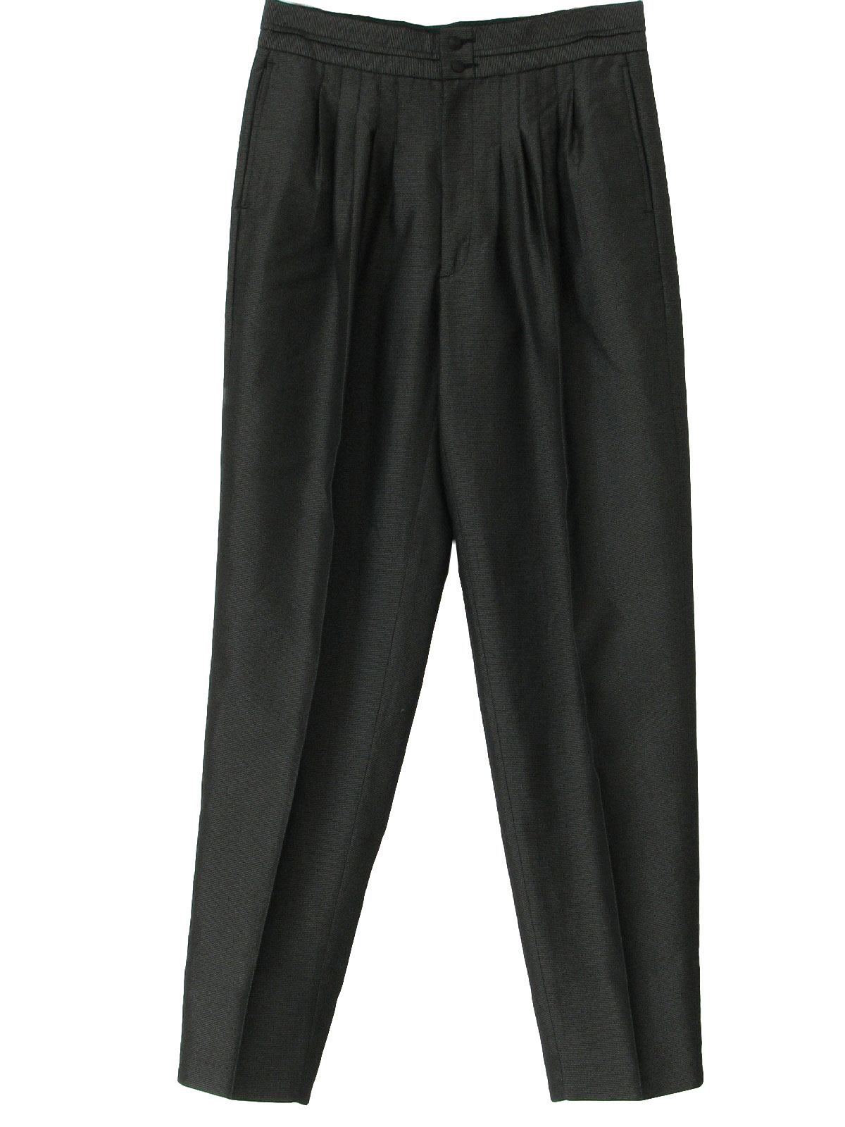 80's Vintage Pants: 80s -Maxd Out- Mens black, silver gray shiny ...