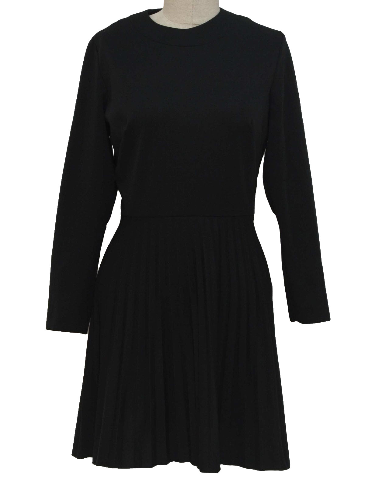 70's Elegant Miss Mini Dress: 70s -Elegant Miss- Womens black ...