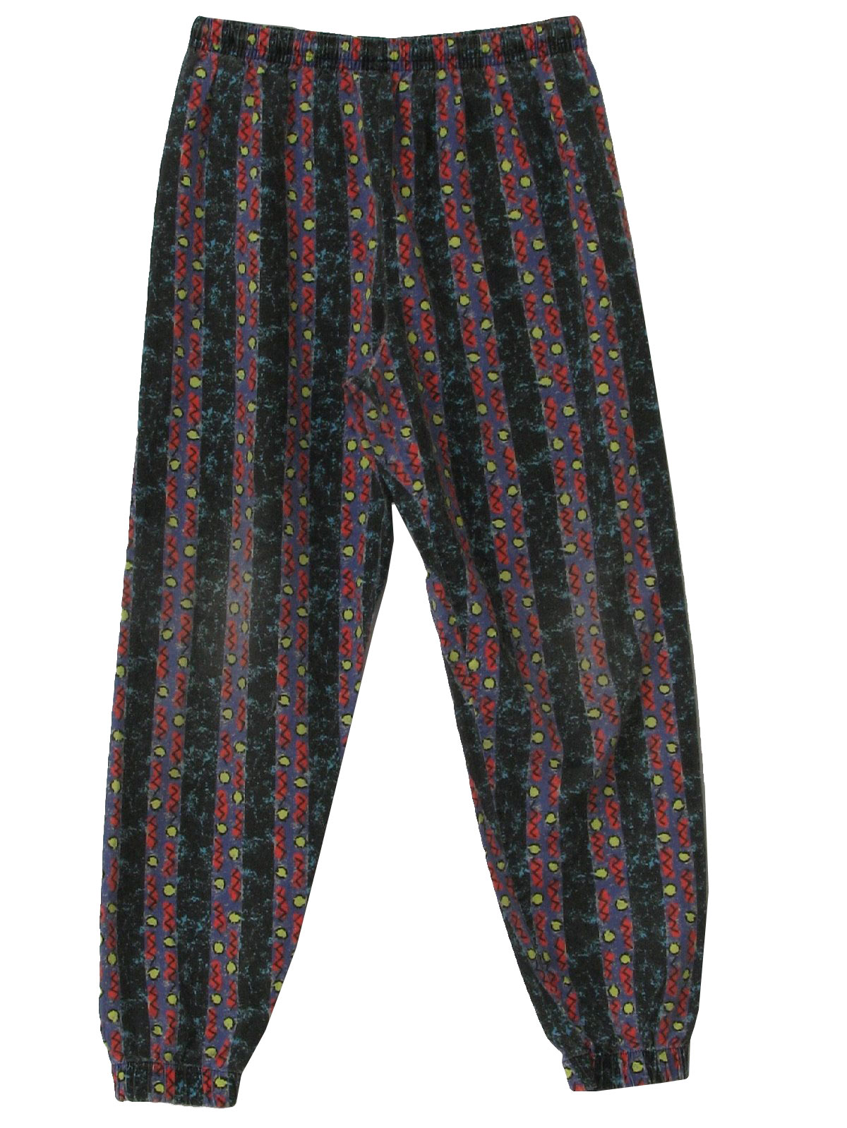 Vintage Missing Label 80's Pants: 80s -Missing Label- Mens black red ...