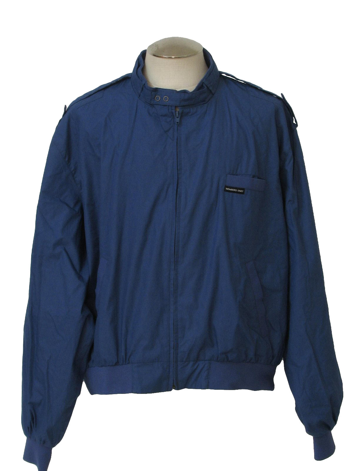 1980s Members Only Jacket: 80s -Members Only- Mens lake blue cotton and ...