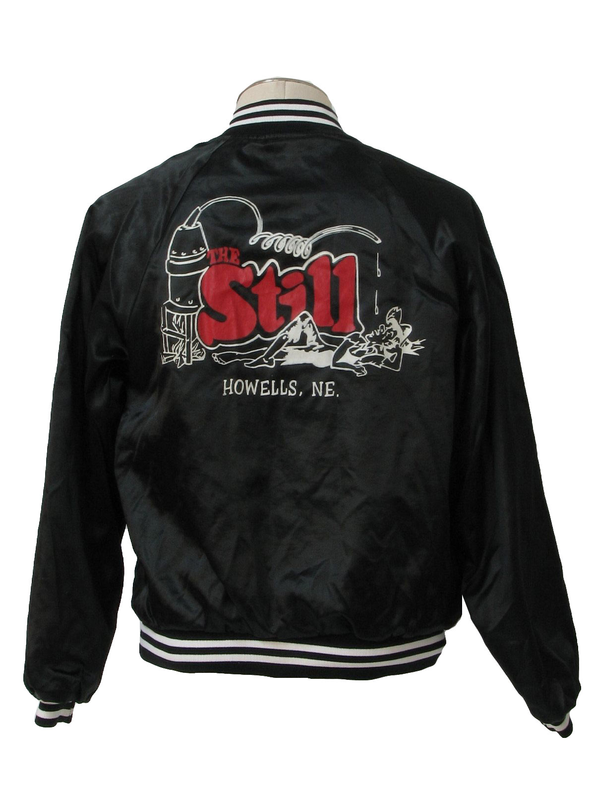 Eighties Hartwell Jacket: 80s -Hartwell- Mens black and white nylon ...