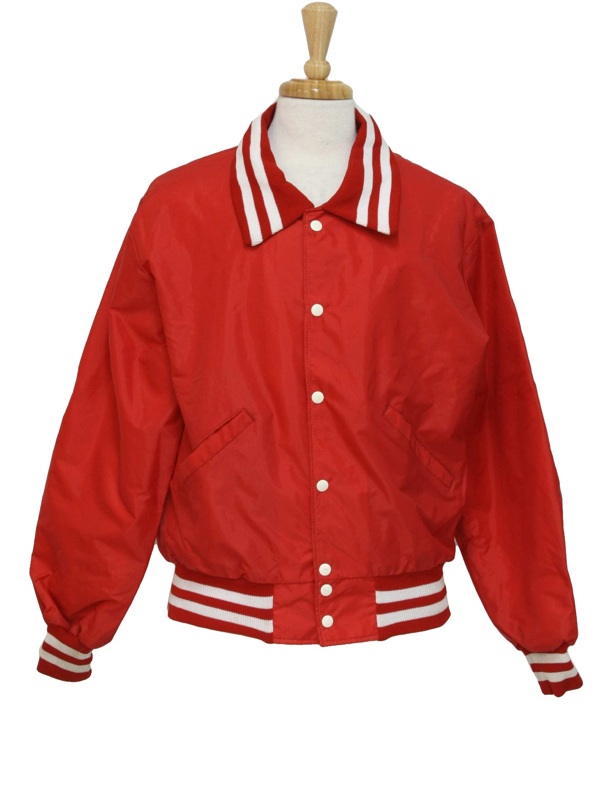 Retro 70s Jacket (DeLong) : 70s -DeLong- Mens red nylon with