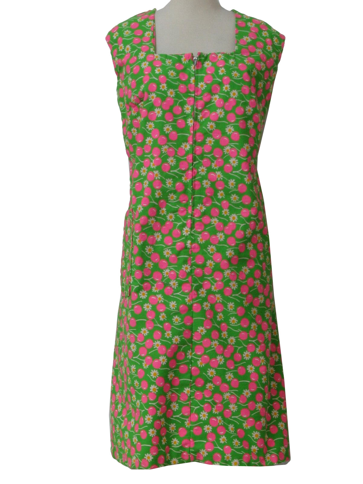 Chatelaine 1960s Vintage Dress: 60s -Chatelaine- Womens lime, hot pink ...