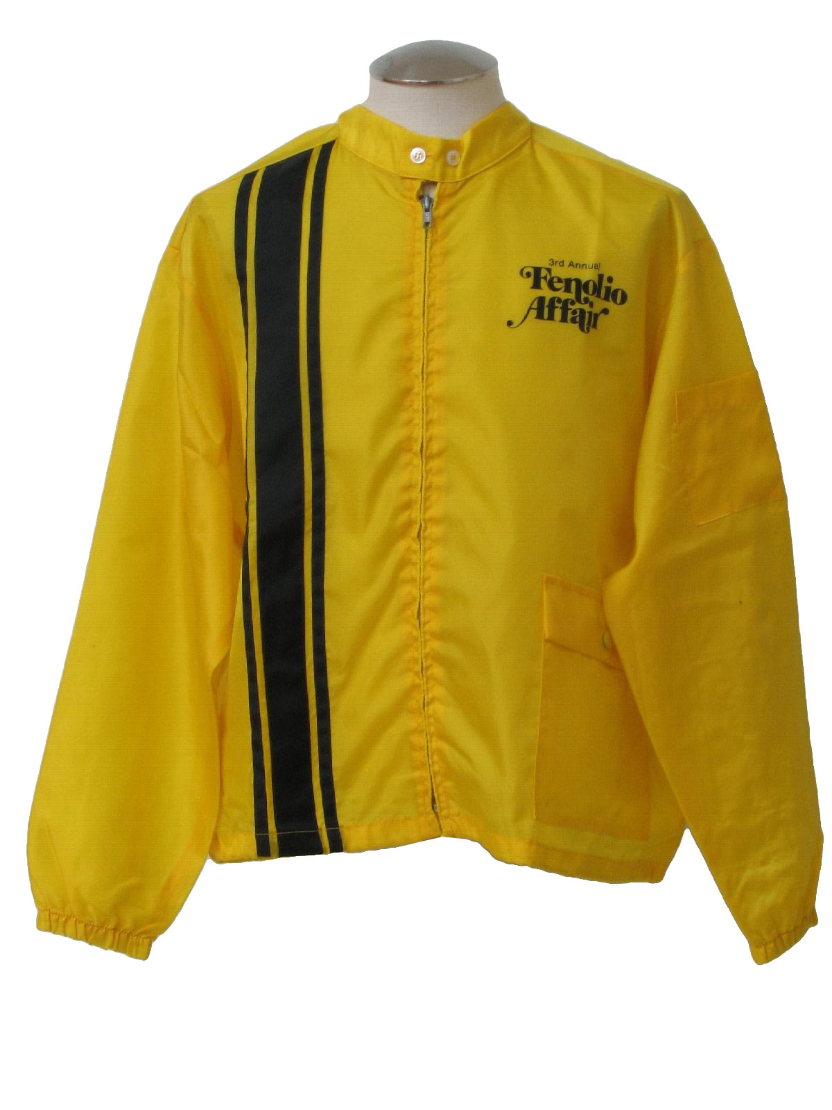 1970's Retro Jacket: 70s -Swingster- Mens yellow nylon longsleeve ...
