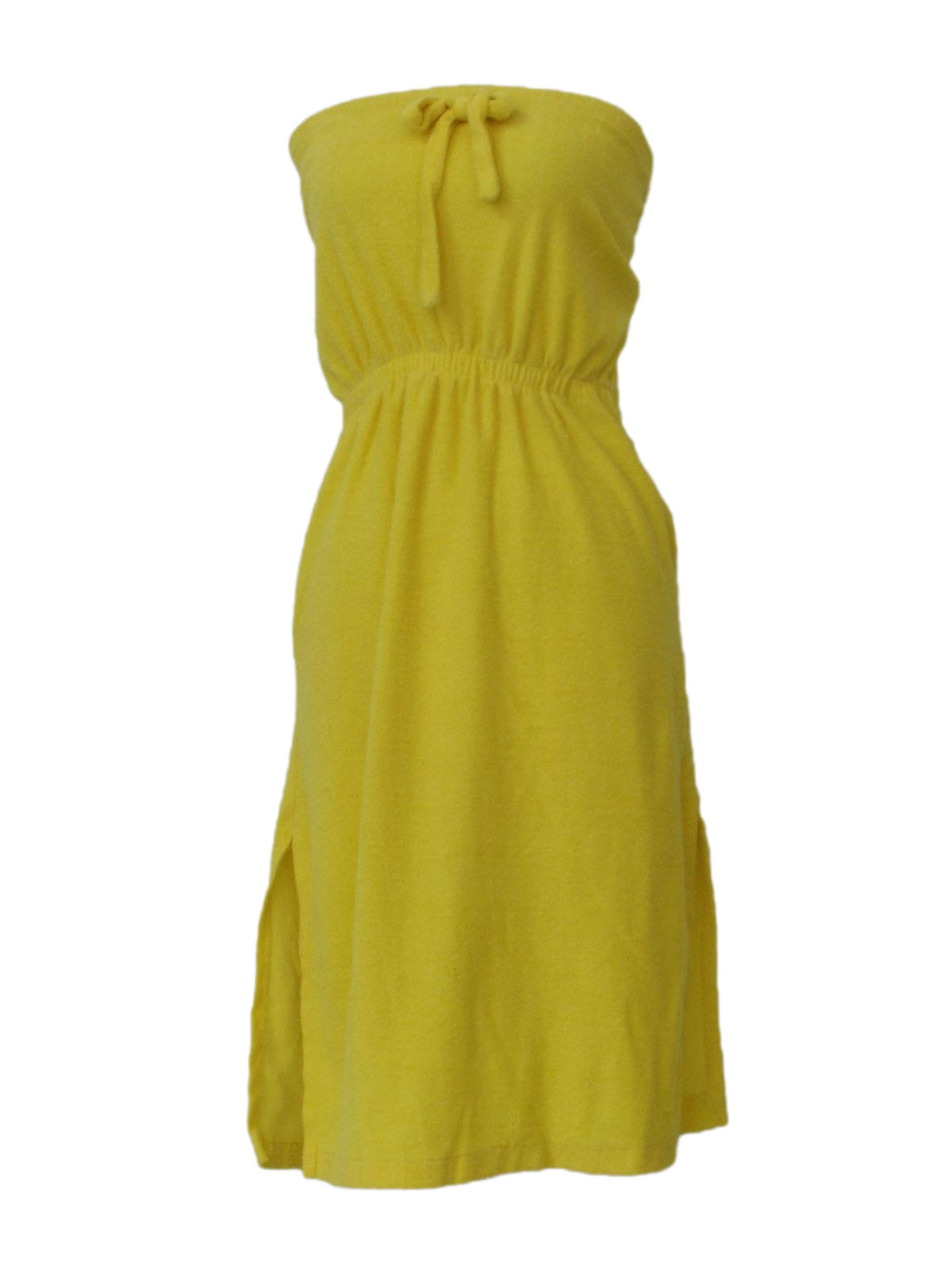 70's Care Label Dress: 70s -Care Label- Womens sunshine yellow cotton ...