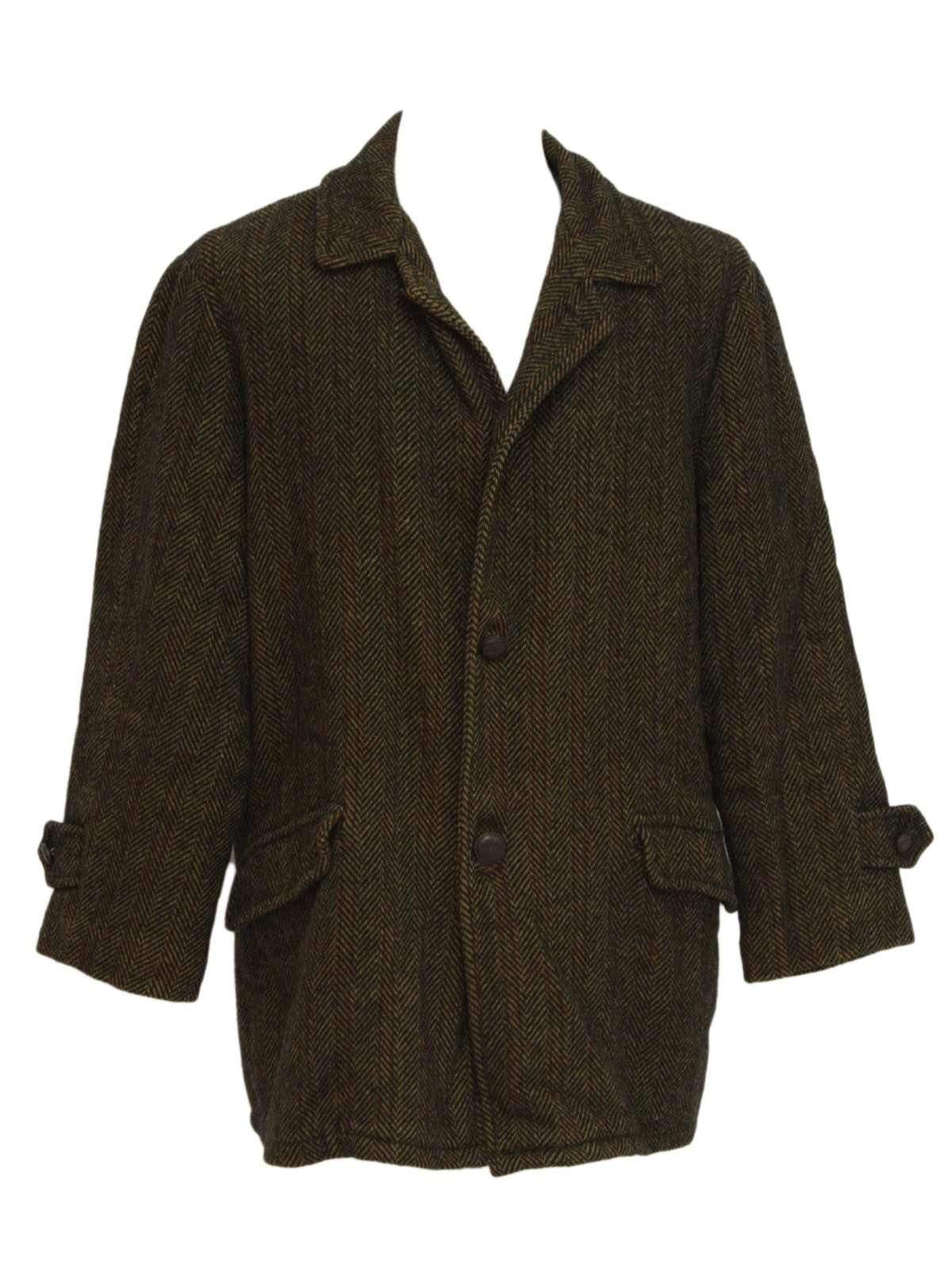 1960's Retro Jacket: 60s -Lord English- Mens black, olive and rust ...