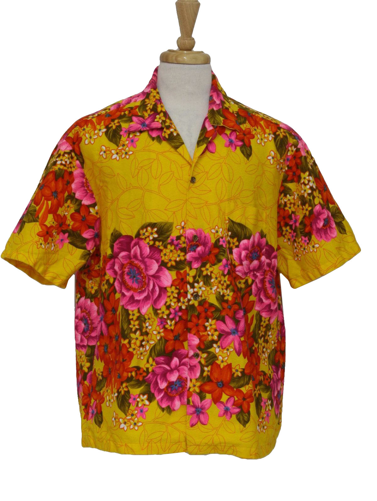 Retro Sixties Hawaiian Shirt: 60s style (made in the 80s) - Mens bright ...