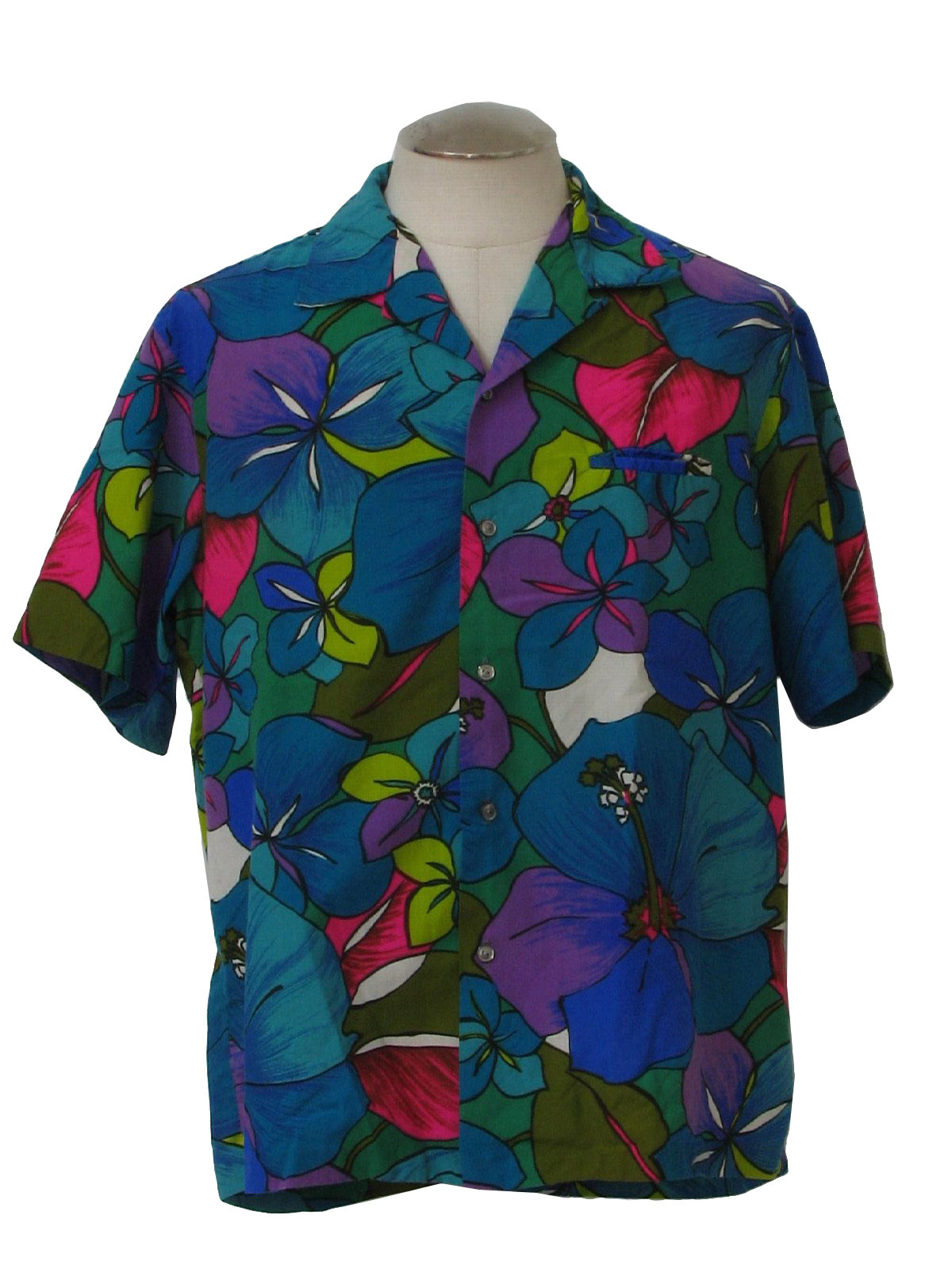 1960's Hawaiian Shirt (Moana Kai): 60s -Moana Kai- Mens multi color ...
