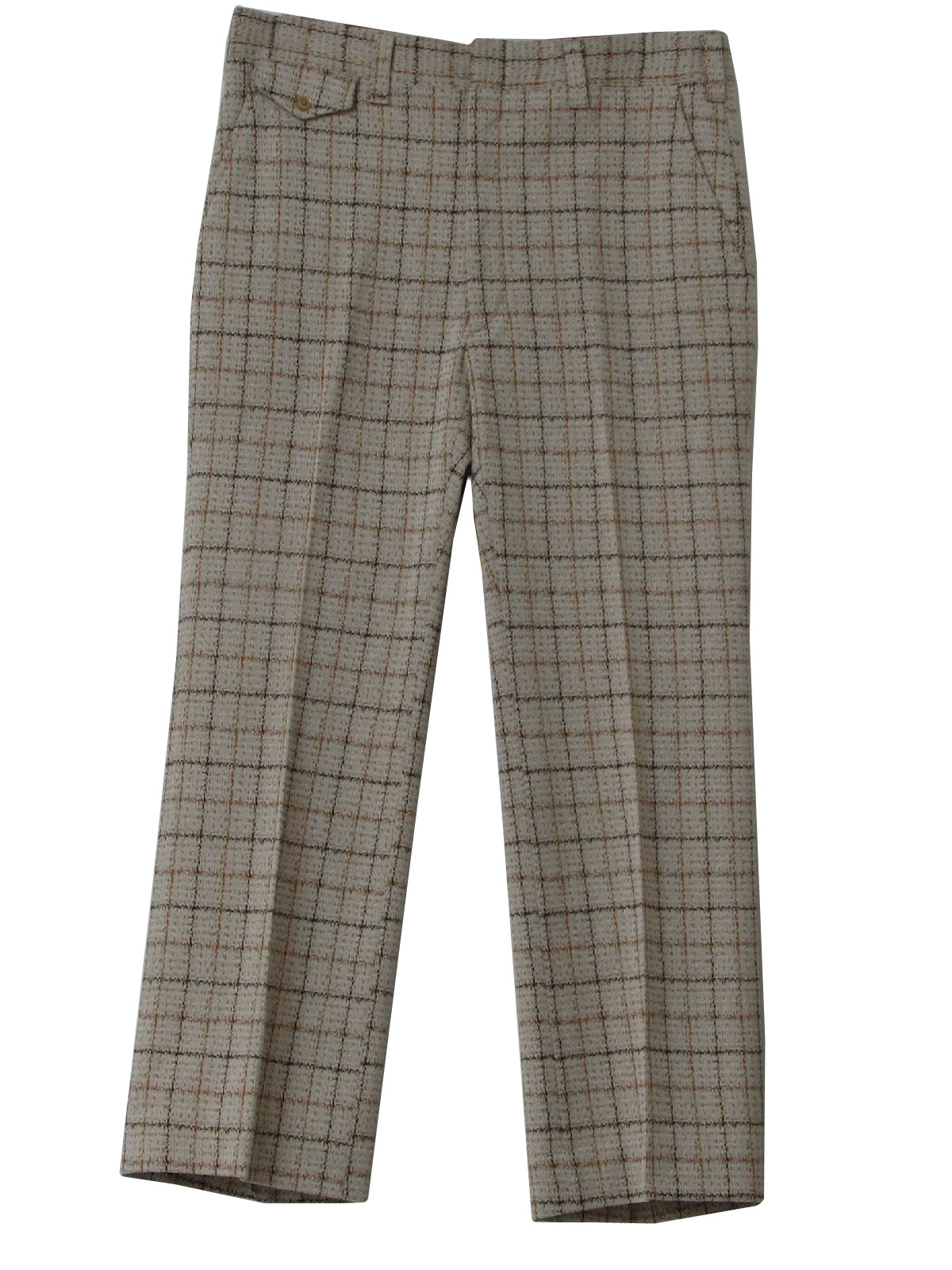 1970's Retro Pants: 70s -Haggar- Mens tan, burnt orange and dark brown ...