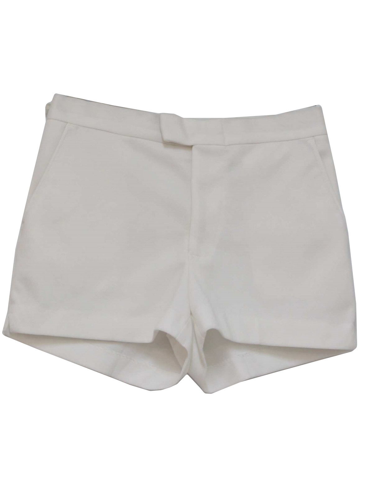 care Label 70's Vintage Shorts: 70s -care Label- Mens white polyester ...