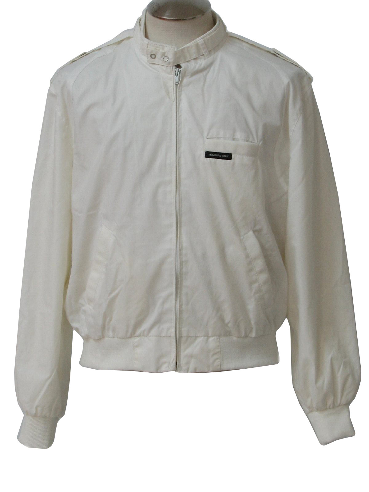 Vintage Members Only 80's Jacket: 80s style -Members Only- Mens white ...