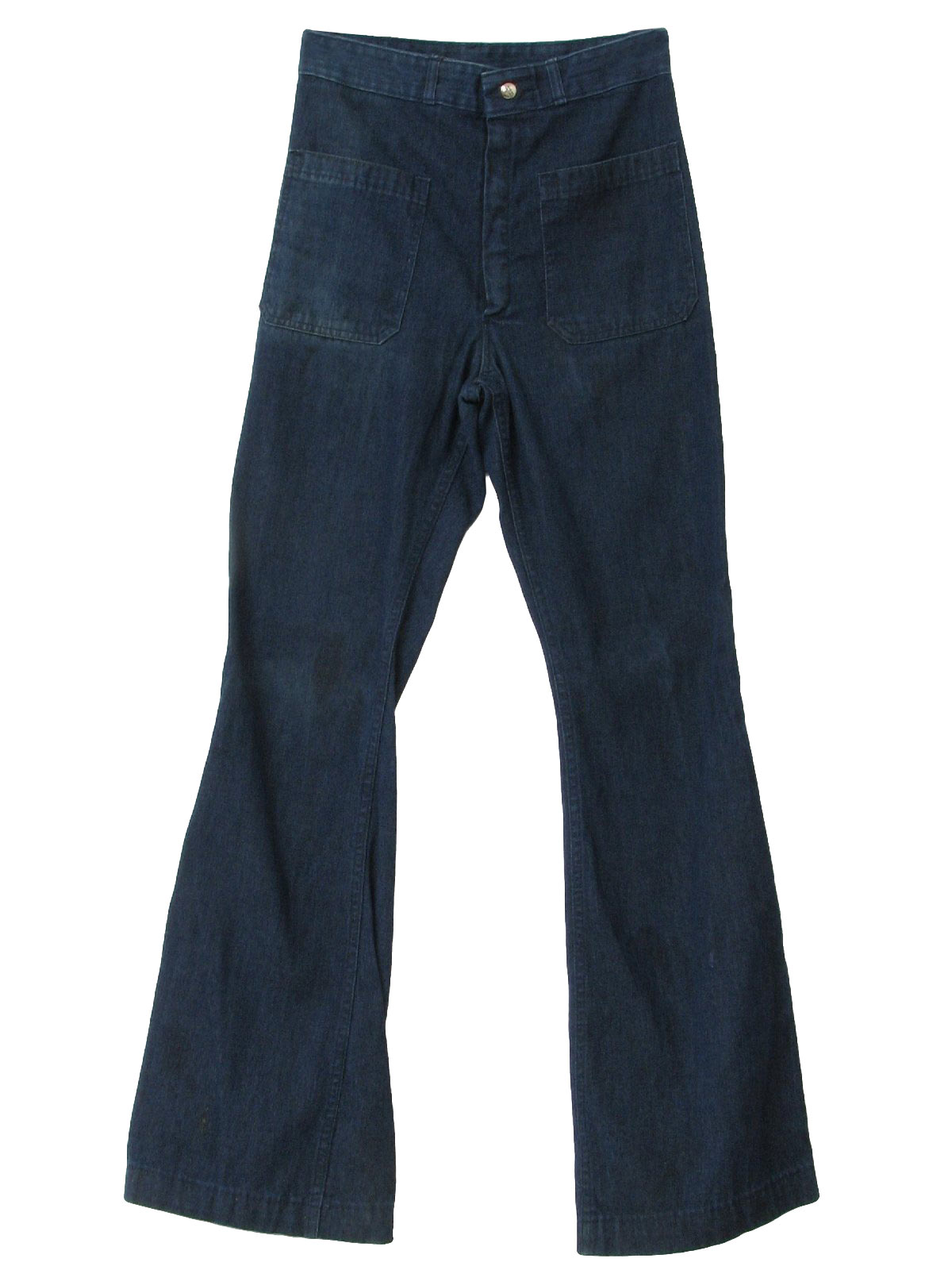 Vintage 70s Bellbottom Pants: 70s -Seafarer- Mens denim blue, cotton ...