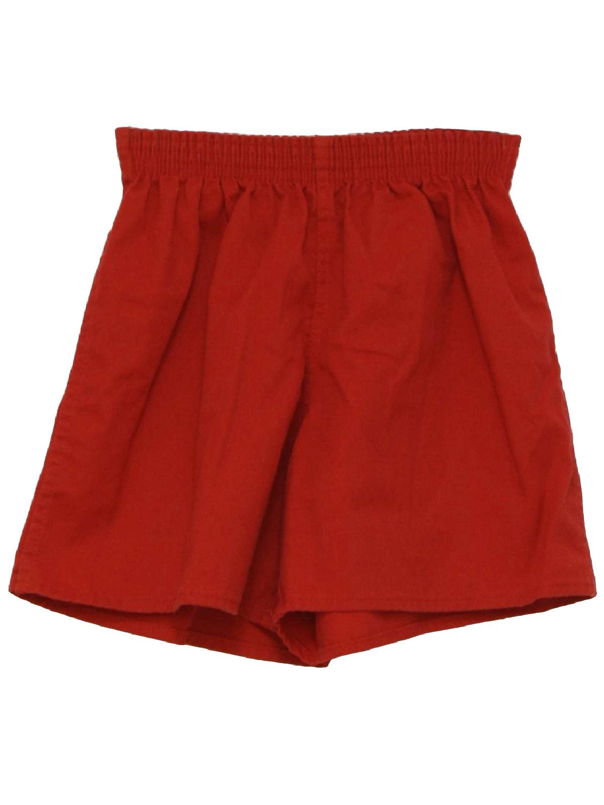 Retro 1980's Shorts (Soffe) : 80s -Soffe- Mens red cotton and polyester ...