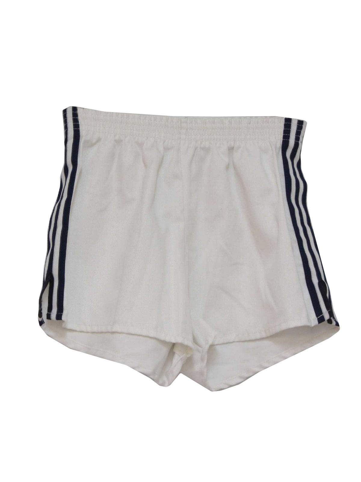 1980's Shorts (Sam): 80s -Sam- Mens white with blue vertical seam ...