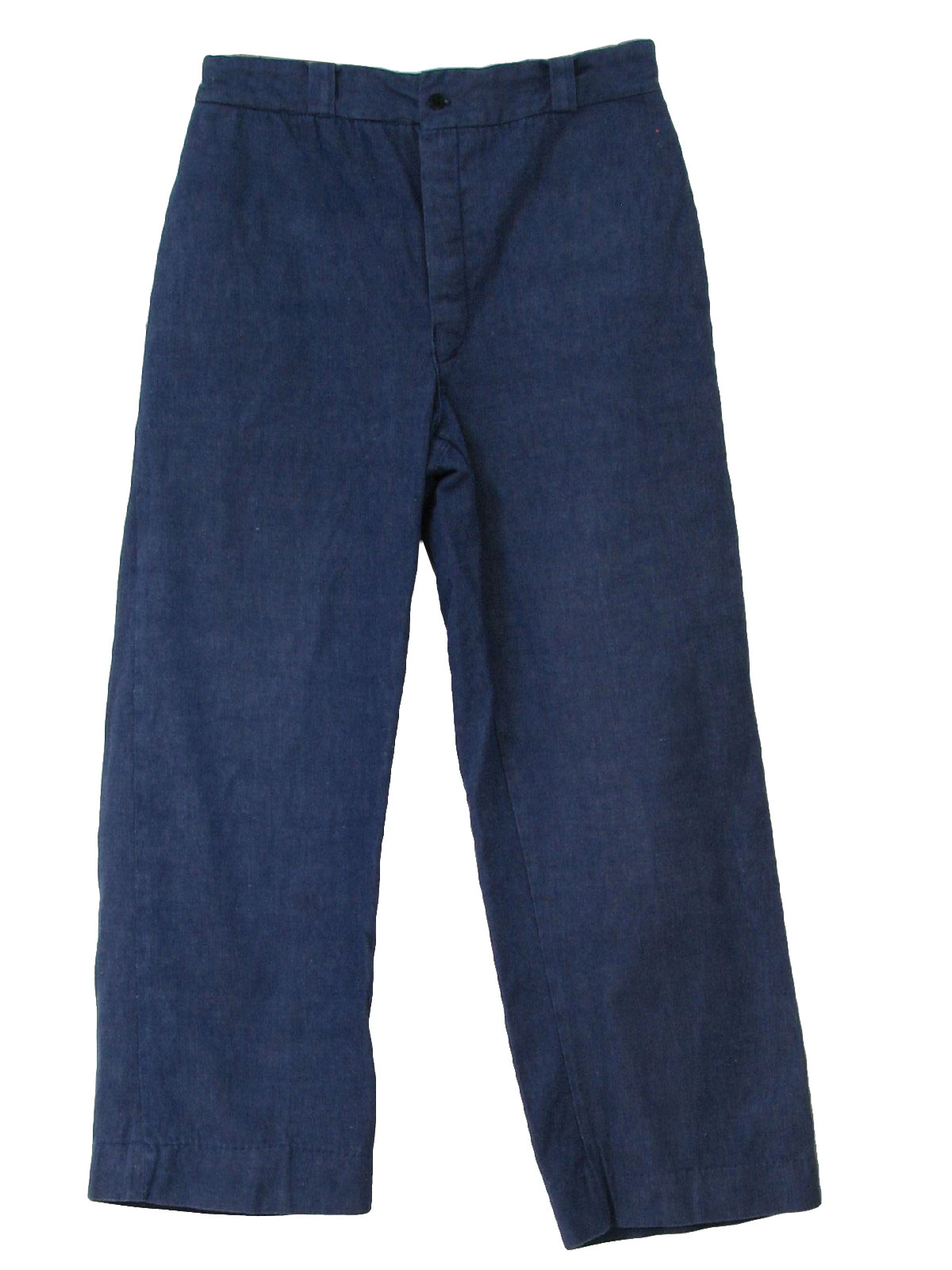 70s Vintage Pants: 70s - no label- Mens medium blue cotton denim wide ...