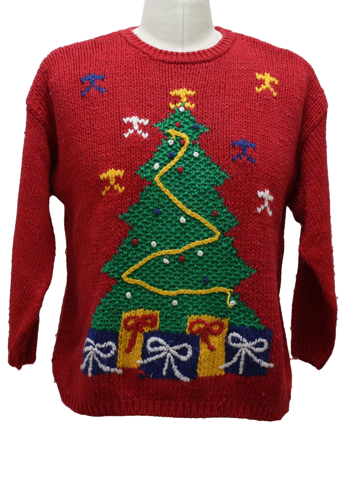 Ugly Christmas Sweater: -Joy n Toy Co- Unisex red, green, yellow, blue ...