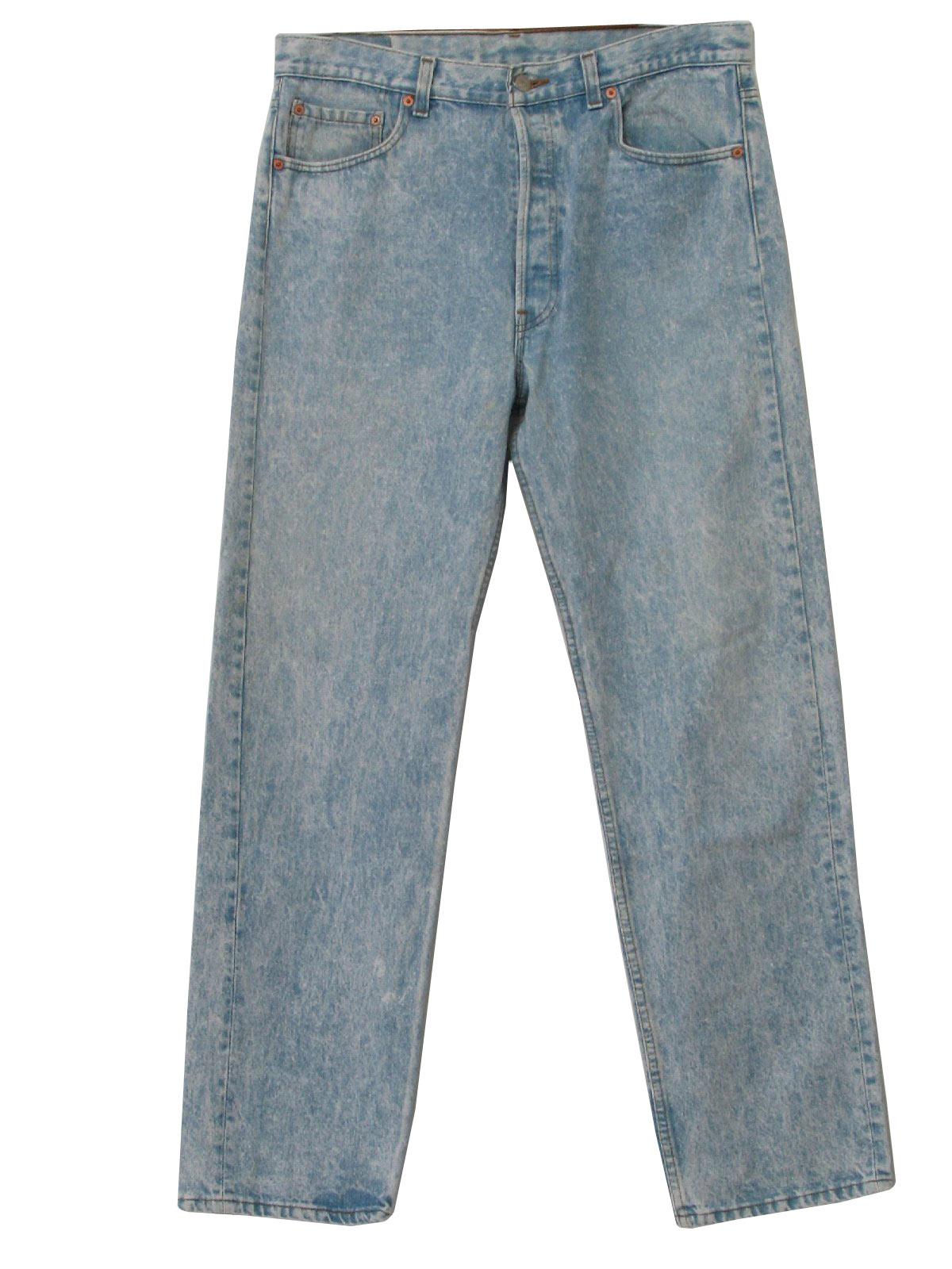 Levis 1980s Vintage Pants: 80s -Levis- Mens light blue acid washed ...