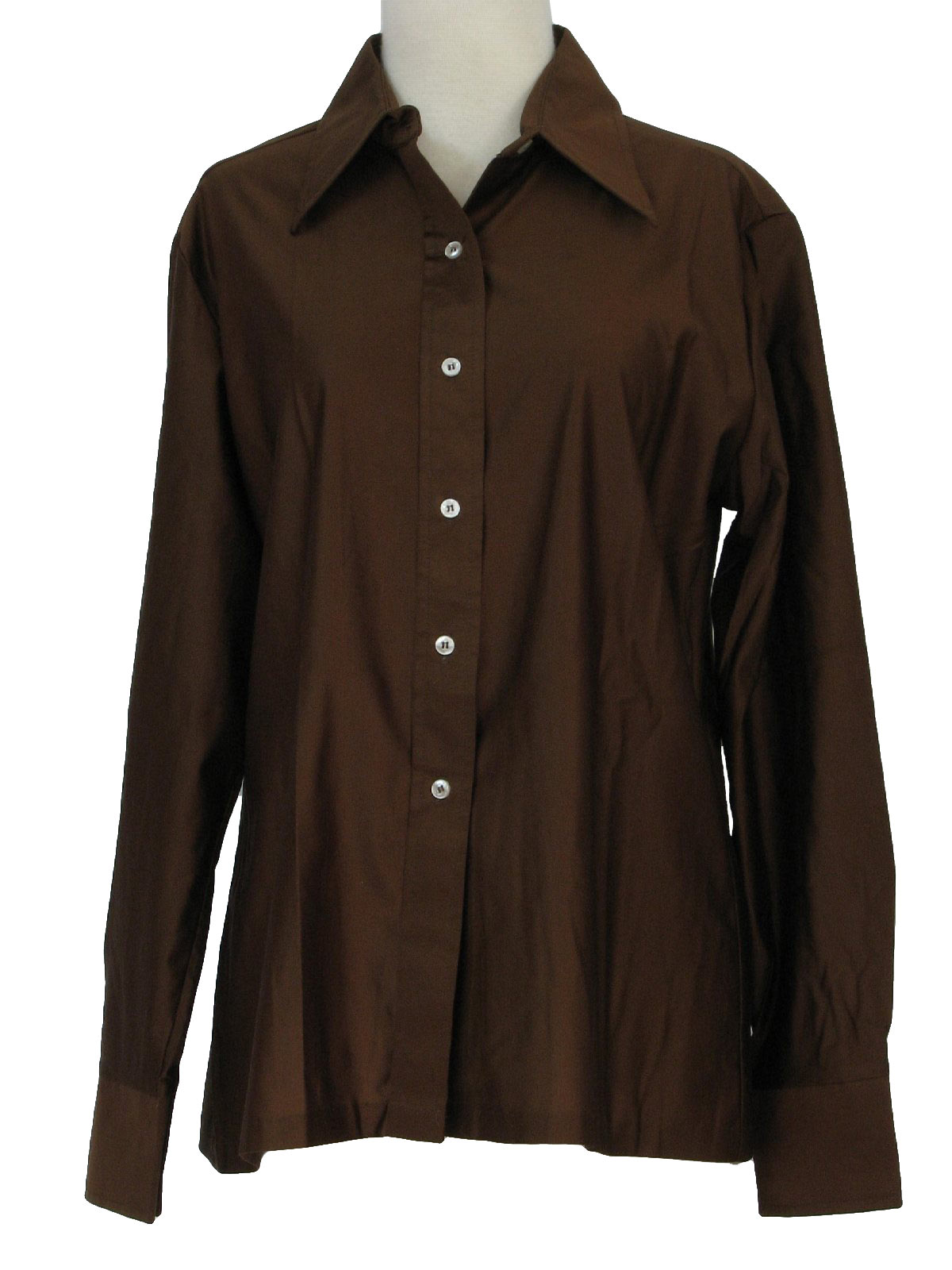 Retro 70s Disco Shirt (Elles Belles) : 70s -Elles Belles- Womens brown ...