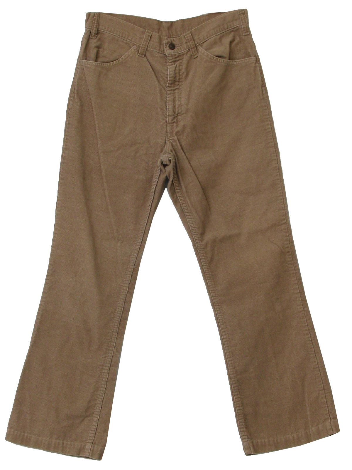 1980's Retro Pants: 80s -Levis- Mens khaki tan polyester and cotton ...