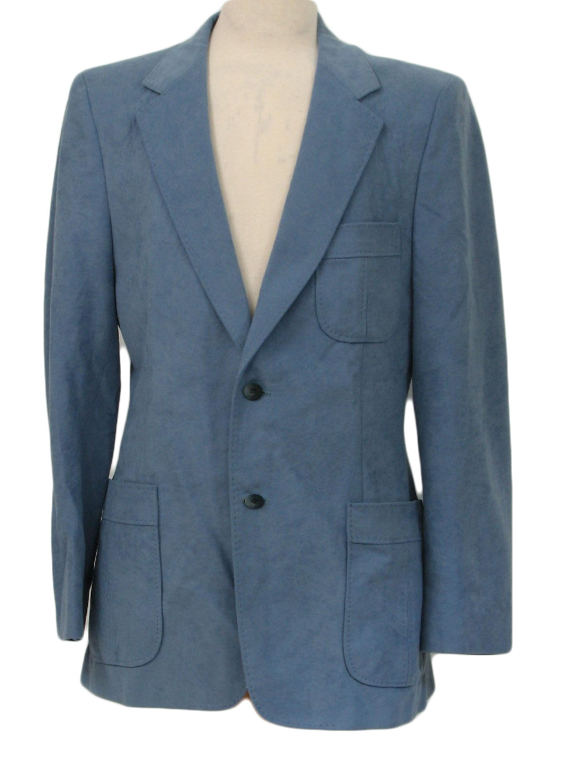 70's Vintage Jacket: 70s -The knack- Mens light blue polyester blend ...