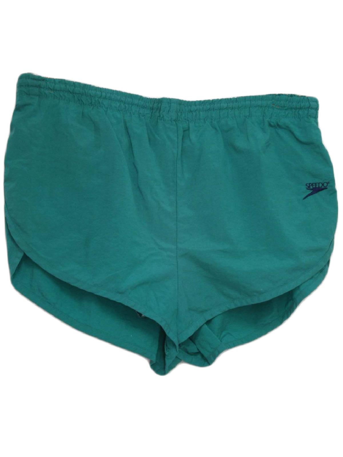Retro Nineties Swimsuit/Swimwear: 90s -Speedo- Mens teal green nylon ...