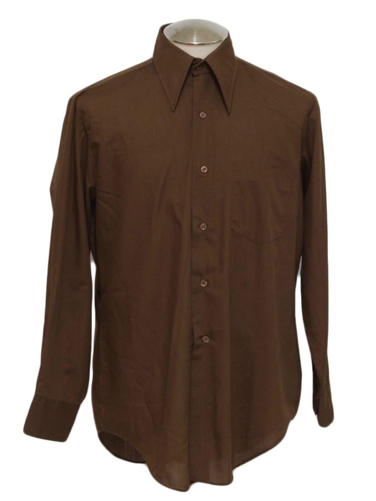 chocolate brown button up shirt
