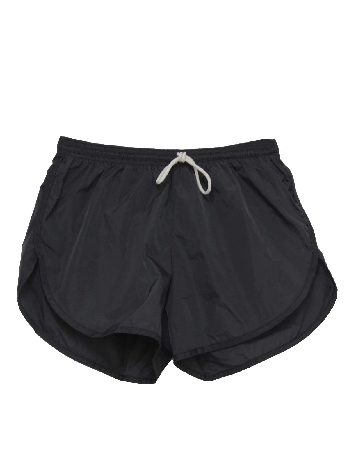 1990's Shorts: 90s -no label- Unisex charcoal nylon with cotton lining ...