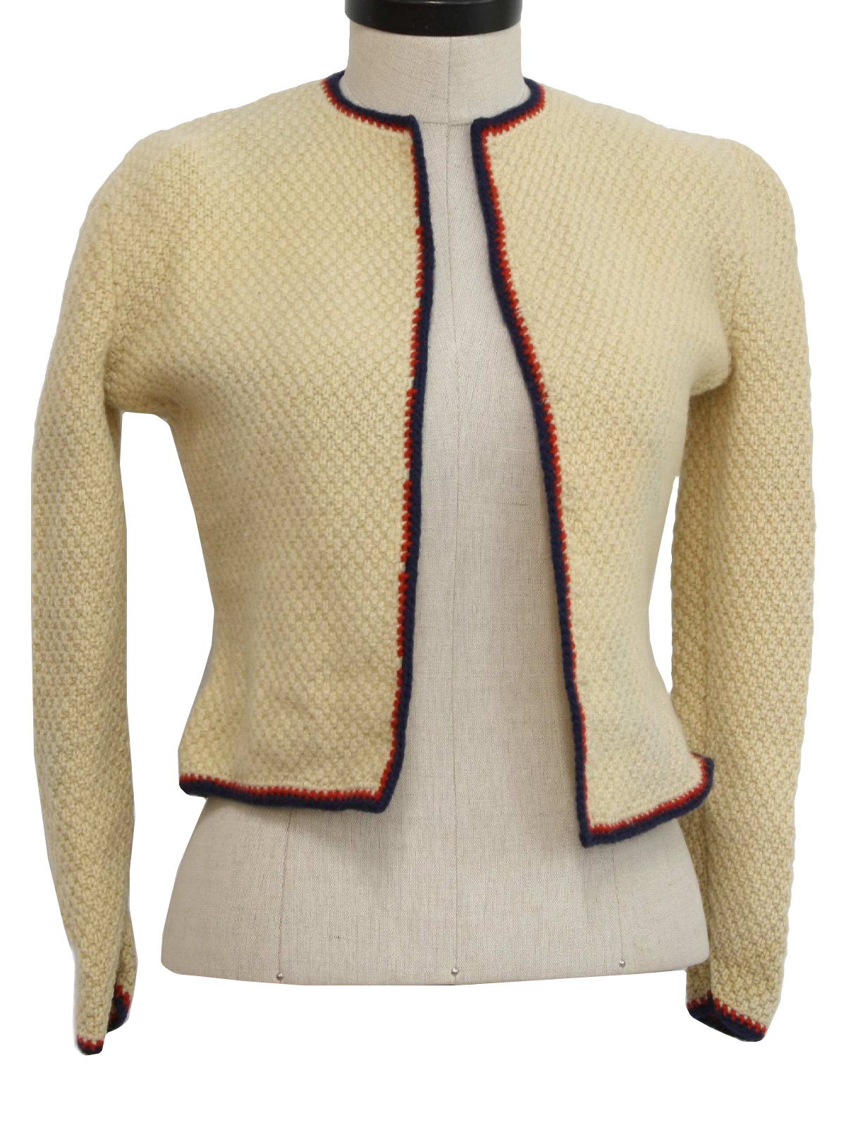 1960's Caridgan Sweater (Missing Label): 60s -Missing Label- Womens ...