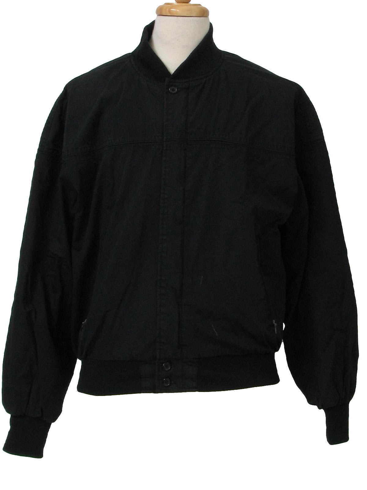 Par Four 80's Vintage Jacket: 80s -Par Four- Mens black polyester ...