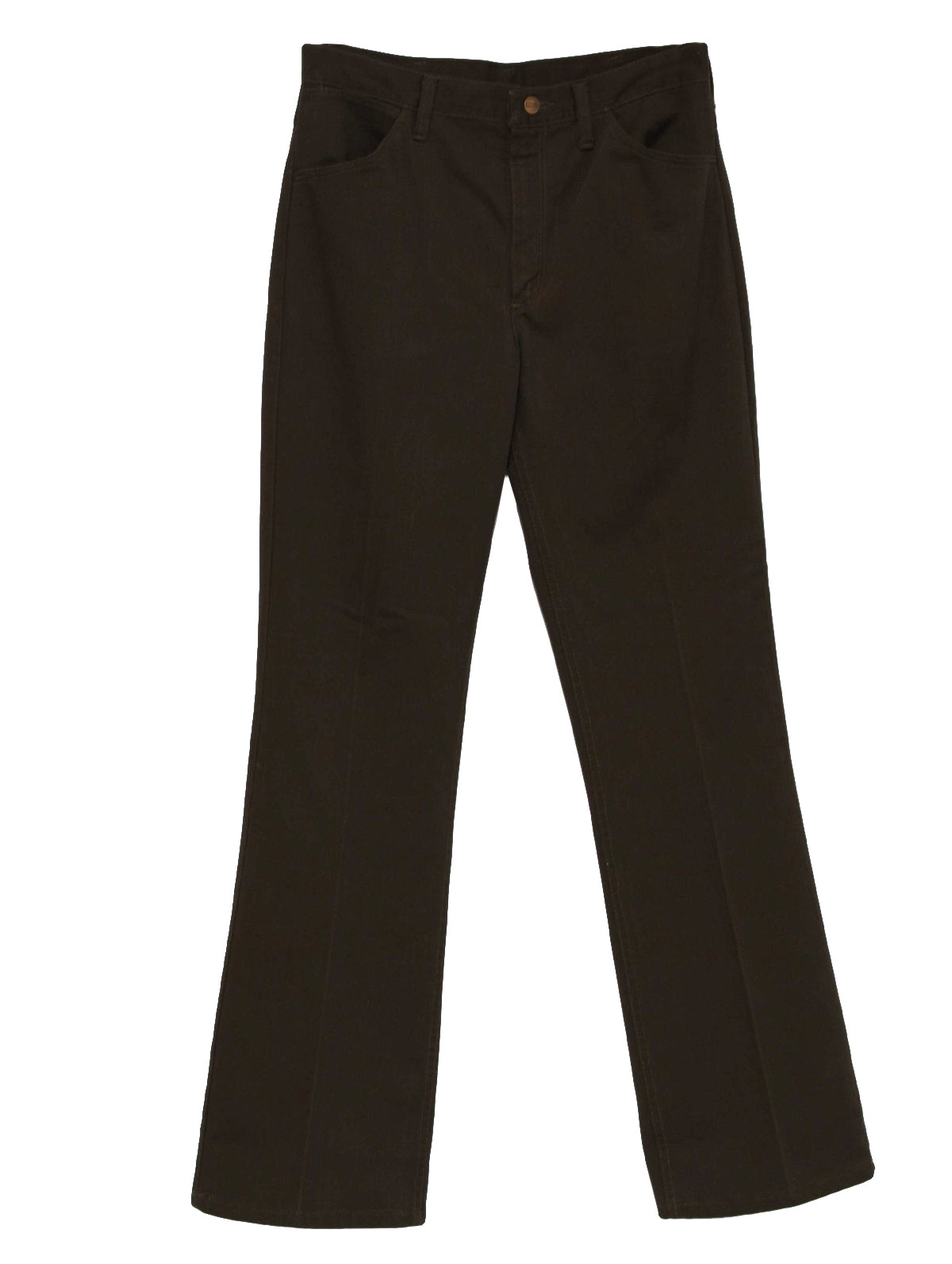 Wrangler 60's Vintage Pants: 60s -Wrangler- Mens dark brown cotton ...