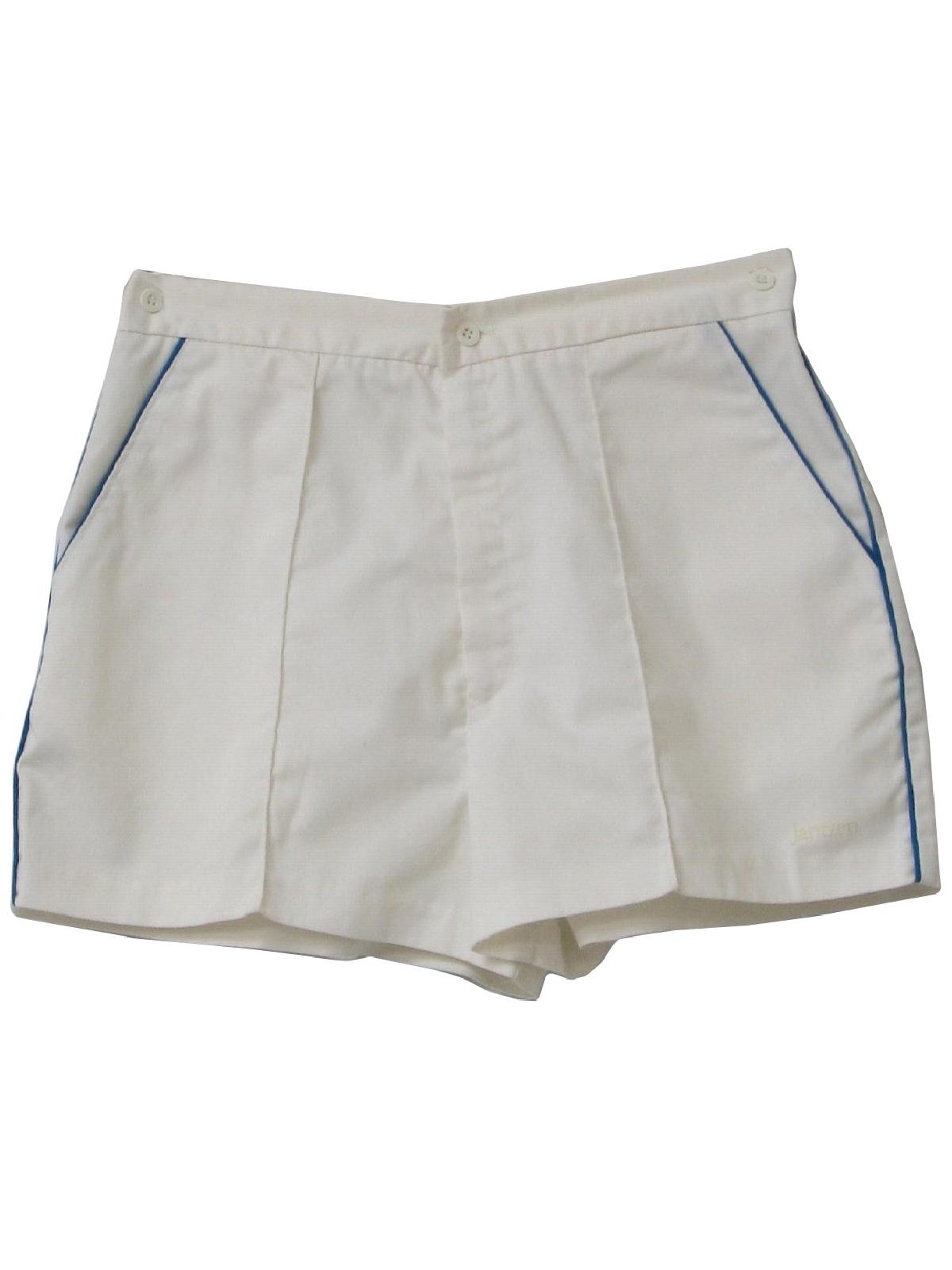 1980's Vintage Jantzen Shorts: 80s -Jantzen- Womens white polyester and ...