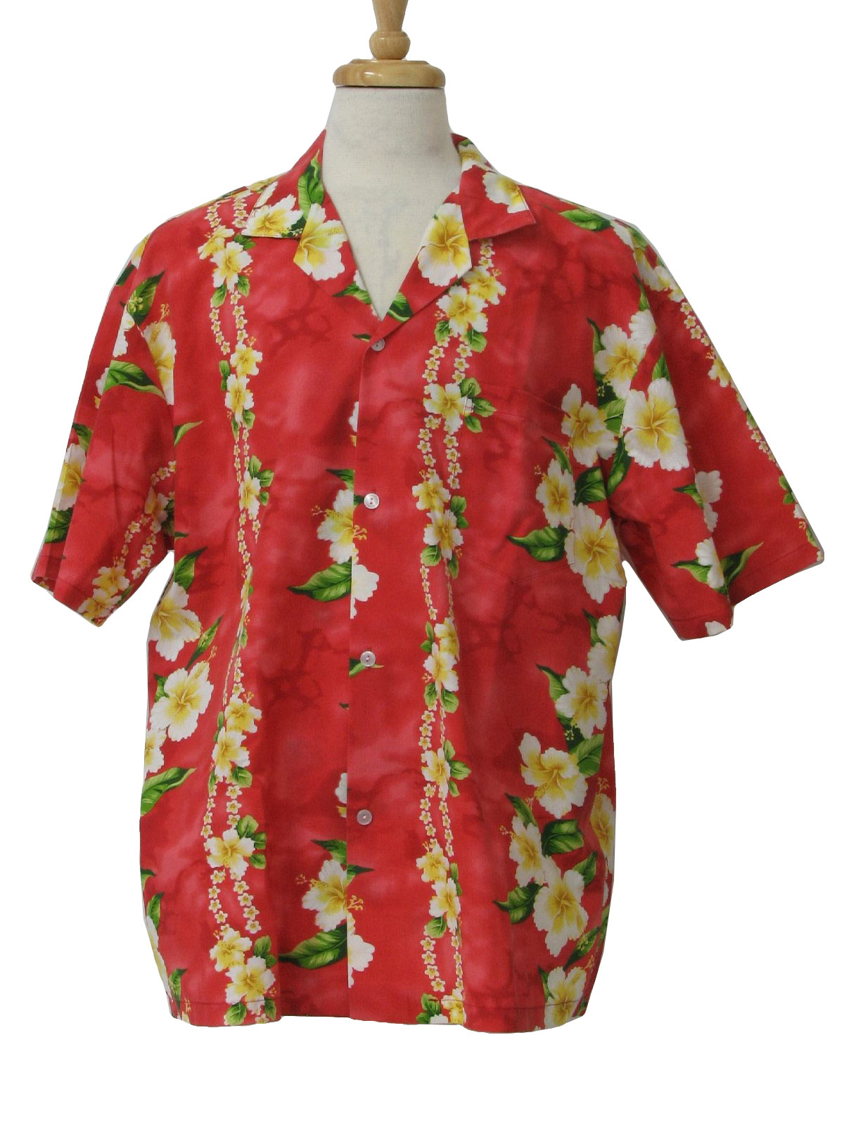 1980s Vintage Hawaiian Shirt: Early80s -Kys Made in Hawaii- Mens rose ...