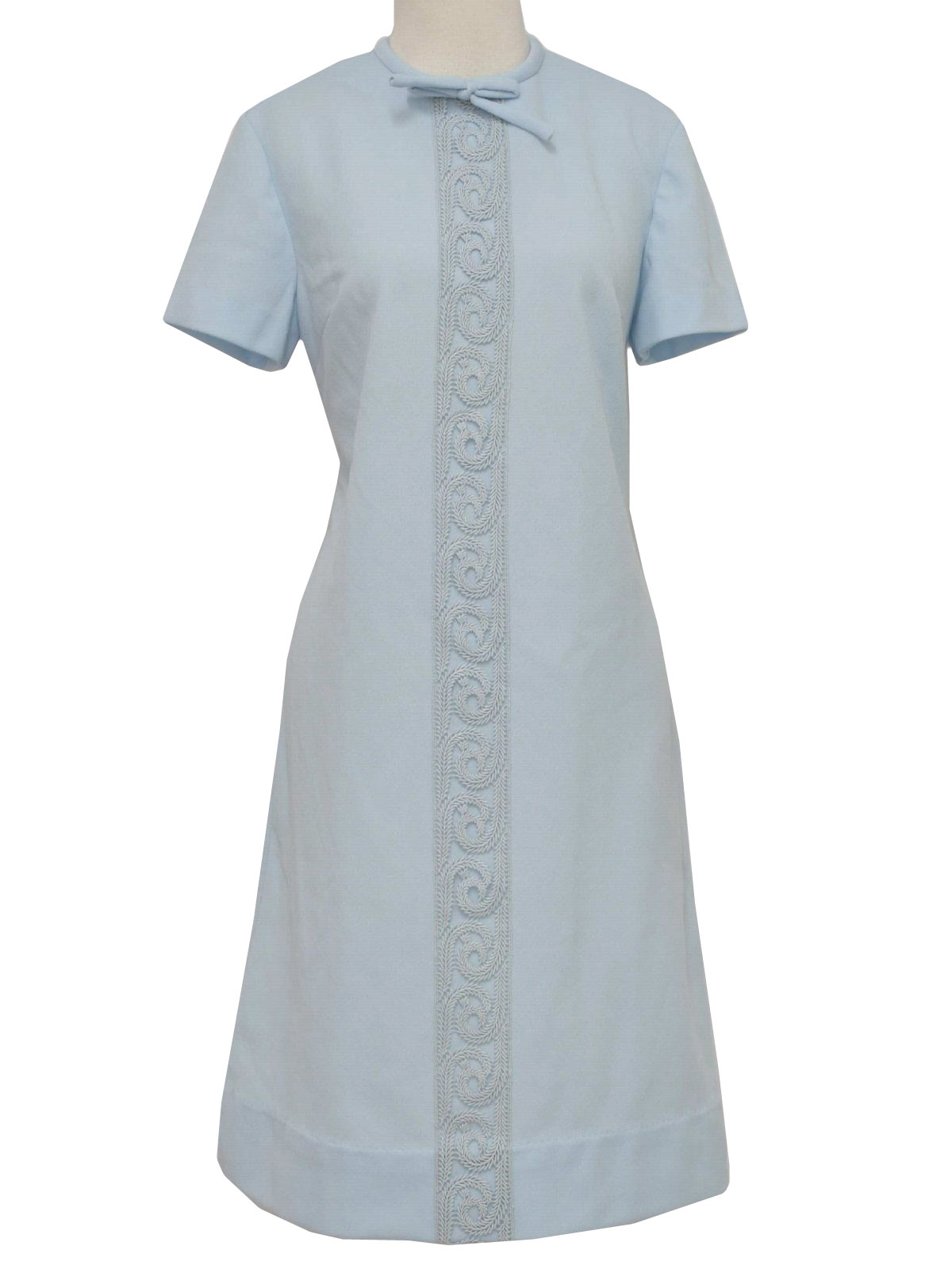 Retro 70's Dress: 70s -Bleeker Street- Womens powder blue polyester ...